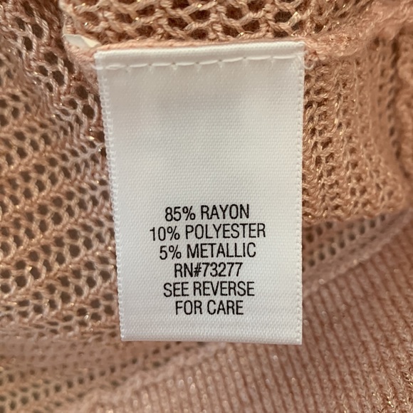 Pink and rose gold metallic batwing sweater - Picture 6 of 6